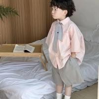 ราคา ชุดสูทเด็กชายแขนสั้น สไตล์เกาหลี ชุดสองชิ้นฤดูร้อน ผ้าบางเบา ดูหล่อ เท่ สุภาพบุรุษน้อย (40355512780)