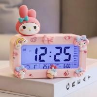 ราคา นาฬิกาปลุกเด็ก ลาย My Melody ดิจิตอลน่ารัก หน้าจอมีไฟ บอกเวลา วันที่ และอุณหภูมิ ตั้งโต๊ะได้ (40602240580)