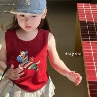 ราคา เสื้อกล้ามเด็ก สีแดง ลายม้ามงคล ผ้าฝ้าย น่ารัก ใส่สบาย (57754300256)