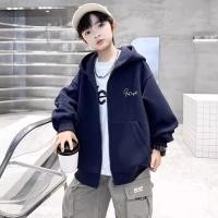 ราคา เสื้อฮู้ดซิปเด็กผู้ชายสไตล์เกาหลี ทรงหลวมเท่ๆ ใส่สบาย เหมาะกับลุคสตรีทในฤดูใบไม้ผลิและใบไม้ร่วง (57252122050)