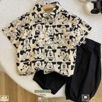 ราคา เสื้อเชิ้ตเด็กผู้ชายลาย Mickey แขนสั้นสไตล์เกาหลี ผ้าบางใส่สบาย ลายการ์ตูนสุดฮิต (56706491907)