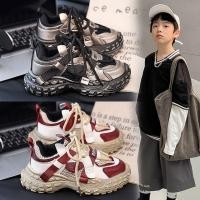 ราคา รองเท้าผ้าใบเด็ก พื้นหนา สไตล์สปอร์ต ระบายอากาศดี ใส่สบาย เท่ลุย (56654774593)