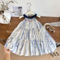 ราคา ชุดเดรสเด็กผู้หญิงลายดอกไม้แขนกุด สไตล์วินเทจ ชุดไปทะเล ใส่สบาย แฟชั่นหน้าร้อน (55206690528)