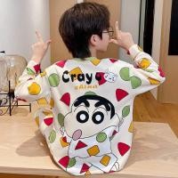 ราคา ชุดนอนเด็กผู้ชาย ลายชินจัง แขนยาว ผ้านุ่มใส่สบาย เหมาะสำหรับฤดูใบไม้ผลิ (54601059434)