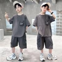 ราคา ชุดเซ็ตเด็กผู้ชาย เสื้อยืดแขนสั้น กางเกงขาสั้นสไตล์คาร์โก้ เกาหลี ทรงหลวม ใส่สบายหน้าร้อน (54404640136)