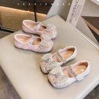 ราคา รองเท้าเด็กผู้หญิง รองเท้าคัชชูประดับเพชร ติดตีนตุ๊กแก รองเท้าเจ้าหญิงใส่ออกงาน (53006577895)