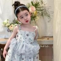 ราคา เดรสเด็กผู้หญิงสายเดี่ยวลายดอก สไตล์เกาหลี หวานน่ารัก ชุดเดรสฤดูร้อน (52905458995)