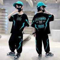 ราคา ชุดเซ็ตเสื้อยืดแขนสั้นกางเกงขายาวเด็กผู้ชาย สไตล์เกาหลีสุดเท่ เหมาะสำหรับฤดูร้อน (52801189157)