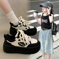 ราคา รองเท้าผ้าใบเด็กผู้หญิงแฟชั่น พื้นหนาใส่สบาย กันลื่น ระบายอากาศดี สไตล์เกาหลีสุดชิค (51800197997)