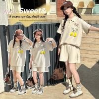 ราคา ชุดเซ็ตเด็กผู้หญิง เสื้อโปโลแขนสั้น กางเกงขาสั้น แฟชั่นเกาหลี ชุดเด็กโตใส่เที่ยว (51656536587)