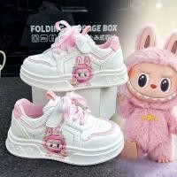 ราคา รองเท้าผ้าใบเด็กผู้หญิงลาย Labubu สีขาว พื้นนุ่ม ระบายอากาศดี ใส่สบาย ลายการ์ตูนน่ารัก (51500197975)