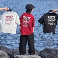 ราคา เสื้อยืดเด็กผู้ชาย แขนสั้น ผ้าฝ้าย ลายสิงโตจีน สไตล์สตรีท เท่ ใส่สบาย (50704430455)
