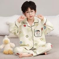 ราคา ชุดนอนเด็กผู้ชาย ลายชินจัง แขนยาวขายาว ผ้านุ่มใส่สบาย เหมาะสำหรับฤดูใบไม้ร่วง (50700996164)