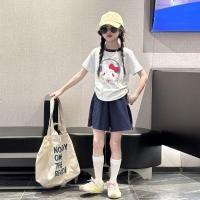 ราคา ชุดเซ็ตเด็กผู้หญิงลาย Hello Kitty เสื้อแขนสั้น กางเกงขาสั้น สไตล์เกาหลี น่ารัก ใส่เที่ยว (50106687583)