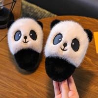 ราคา รองเท้าแตะเด็กฤดูหนาว ลายแพนด้าน่ารัก บุขนหนานุ่ม กันลื่น ใส่สบายในบ้าน (49950905535)