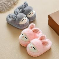 ราคา รองเท้าใส่ในบ้านเด็กน่ารักลายกระต่าย รองเท้าแตะกันลื่นบุขนใส่สบายฤดูหนาว (49600329998)