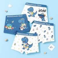 ราคา กางเกงในเด็กผู้ชายลายไดโนเสาร์การ์ตูน ผ้าฝ้ายเกรด A นุ่ม ระบายอากาศได้ดี เซ็ตบ็อกเซอร์ 4 ชิ้น (43165024436)