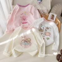 ราคา เสื้อยืดแขนยาวเด็กผู้หญิง ลายการ์ตูนน่ารัก แฟชั่นสไตล์เกาหลี ผ้าฝ้ายพิมพ์ลาย Kitty ใส่สบาย (43120777622)