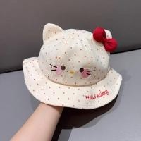 ราคา หมวกบักเก็ตเด็กลายคิตตี้ หมวกกันลมผ้าหนานุ่มสไตล์น่ารักสำหรับฤดูใบไม้ผลิและฤดูใบไม้ร่วง (40474365384)