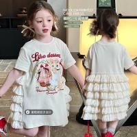 ราคา ชุดเดรสเด็กผู้หญิงสไตล์เกาหลี เดรสเค้กแขนสั้นหวานๆ สำหรับฤดูร้อน ใส่สบายน่ารัก (40202351837)