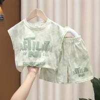 ราคา ชุดเด็กผู้ชาย 2 ชิ้น เสื้อกั๊กการ์ตูน กางเกงขาสั้น สไตล์เกาหลีฤดูร้อน น่ารัก ใส่สบาย (29036685072)