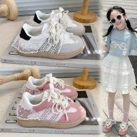 ราคา รองเท้าผ้าใบลูกไม้เด็กผู้หญิงลายไข่มุกระบายอากาศ (28939006286)