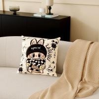 ราคา หมอนอิง Labubu สีสดใส สไตล์โดพามีน หมอนพิงโซฟา ห้องนอน ทรงสี่เหลี่ยม ถอดซักได้ (28644175268)
