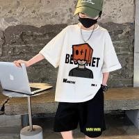 ราคา ชุดเซ็ตเด็กผู้ชาย เสื้อยืดแขนสั้น กางเกงขาสั้น สไตล์สปอร์ต ลำลอง ใส่สบาย ชุดไปเที่ยวหน้าร้อน (58058537106)