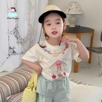 ราคา เสื้อยืดเด็กผู้หญิง ลายการ์ตูนน่ารัก ผ้าฝ้าย แขนสั้น ใส่สบาย สไตล์เกาหลี แมทช์ง่าย (58008228614)
