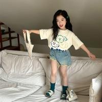 ราคา เสื้อยืดเด็กผู้หญิงลายวาดการ์ตูนน่ารัก แขนสั้น ผ้าฝ้าย สไตล์เกาหลี ทรงหลวม ใส่สบาย ลุคสดใส (57858069051)