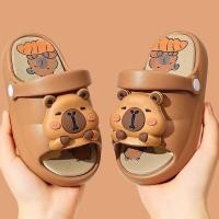 ราคา รองเท้าแตะเด็ก Capybara ลายการ์ตูนน่ารัก รองเท้าเด็กพื้นนุ่ม กันลื่น ใส่ในบ้าน ใส่สบาย (57657186175)