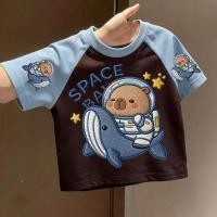 ราคา เสื้อยืดเด็กแขนสั้นผ้าฝ้ายลายการ์ตูนหมีอวกาศ น่ารัก ใส่สบาย ระบายอากาศดี แฟชั่นหน้าร้อน (55608735620)