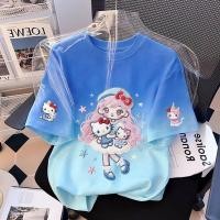 ราคา เสื้อยืดเด็กผู้หญิง Hello Kitty แขนสั้น ผ้าฝ้าย ลายปักน่ารัก สไตล์เกาหลี ใส่สบายหน้าร้อน (54258159194)