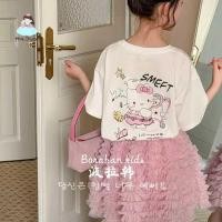 ราคา เสื้อยืดเด็กผู้หญิงลายการ์ตูน สไตล์เกาหลี ผ้าฝ้าย น่ารัก ใส่สบาย ทรงหลวม (53908787096)