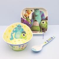ราคา ชุดจานชามเด็ก Monsters University ลายการ์ตูนน่ารัก ชามข้าวเด็ก จานอาหารเด็ก พร้อมช้อน (52407043165)