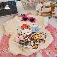 ราคา เสื้อยืดเด็กผู้หญิง Hello Kitty ลายการ์ตูนน่ารัก แต่งตุ๊กตา 3D ผ้าฝ้ายนุ่ม ใส่สบาย สไตล์เกาหลี (51858219560)