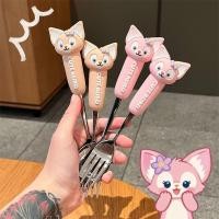 ราคา ชุดช้อนส้อมตะเกียบ LinaBell ลายการ์ตูนน่ารัก สแตนเลส ชุดช้อนส้อมเด็ก สำหรับนักเรียนพกพา (51857088868)
