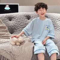 ราคา ชุดนอนเด็ก เสื้อยืดแขนสั้น กางเกงขาสั้น ลายการ์ตูน ผ้านุ่มใส่สบาย ทรงหลวม ชุดอยู่บ้านหน้าร้อน น่ารัก (48958553144)