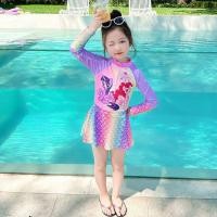 ราคา ชุดว่ายน้ำเด็กผู้หญิง ลายเมอร์เมด My Little Pony แขนยาว กันแดด แห้งไว แบบกระโปรง ใส่เที่ยวทะเล (48708244345)
