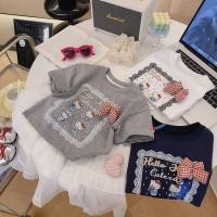 ราคา เสื้อยืดเด็กผู้หญิง Hello Kitty ลายการ์ตูนโบว์น่ารัก สไตล์เกาหลี ใส่สบาย แฟชั่นหน้าร้อน (47958751703)