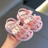 ราคา รองเท้าแตะเด็กผู้หญิง สไตล์เจ้าหญิง ติดไข่มุก น่ารัก พื้นนุ่ม กันลื่น เบา ใส่สบาย (47708210442)