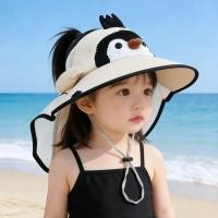 ราคา หมวกเด็กกันแดดลายเพนกวินน่ารัก ปีกกว้างมีผ้าคลุม ระบายอากาศดี สไตล์เกาหลี ใส่เที่ยวหน้าร้อน (47708147625)
