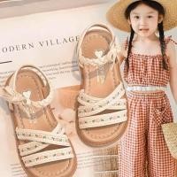 ราคา รองเท้าเด็กผู้หญิง รองเท้าแตะรัดส้น ลายหวาน สไตล์เจ้าหญิง ใส่สบาย กันลื่น ใส่เที่ยว (47407857292)