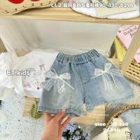 ราคา กางเกงยีนส์ขาสั้นเด็กผู้หญิง แต่งลูกไม้โบว์ สไตล์เกาหลี ผ้านุ่ม ใส่น่ารักหน้าร้อน (46357598253)