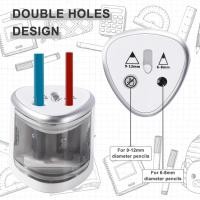 ราคา รุ่นภาษาอังกฤษดาราศาสตร์ไฟฟ้า Double Hole กบเหลาดินสออัตโนมัตินักเรียนกบเหลาดินสอสําหรับภาพวาดศิลปะเครื่องเหลาดินสอ B1 (45507910805)