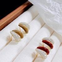 ราคา ต่างหูชุบทองแท้ฝังพลอยเพทาย สไตล์ย้อนยุค กะทัดรัดและสวยงามสำหรับแฟชั่น (52758045807)