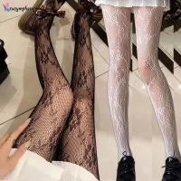 ราคา เซ็กซี่ลูกไม้ Hollow Jacquard Pantyhose ผู้หญิง Sheer Tights Fishnet ถุงน่อง สไตล์กอธิก lolita ย้อนยุค (43703675318)