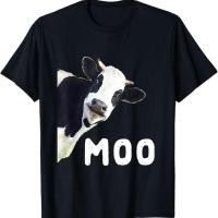 ราคา เสื้อยืดลายวัว ทรงปกติ สบายและทันสมัย เสื้อยืดลำลองทรงหลวม (44758746199)