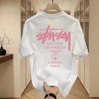 ราคา จัดส่งตลอด 24 ชั่วโมง เสื้อยืดผู้ชาย oversize อักษรสีแดง พิมพ์ลาย แขนสั้น คอกลม ทรงหลวม สไตล์เกาหลี เสื้อยืดคู่รัก (53108726179)