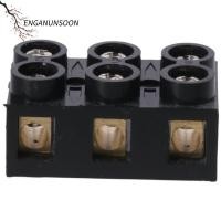 ราคา ENGANUNSOON Terminal Block Dual Row 60A Screw Electric Barrier Strip Terminal Base 500V Black 3 ตําแหน่งวิศวกรรมไฟฟ้า (52906407657)